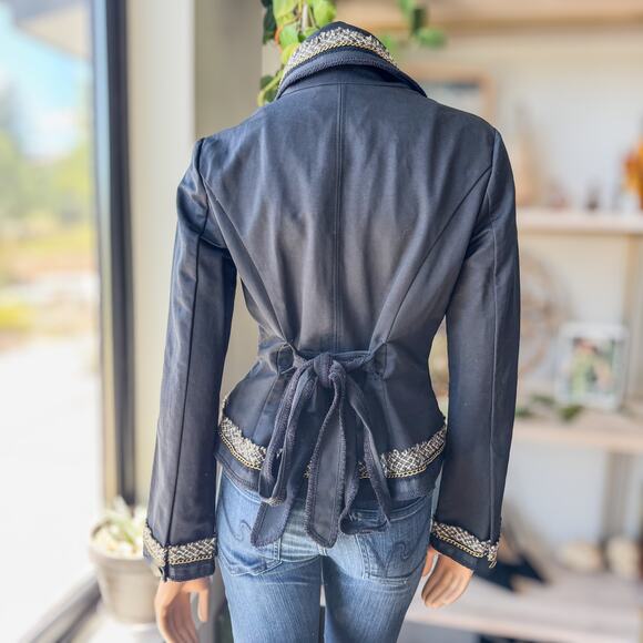 NWT- BCBGMaxAzria, "Christian" The Warp Black Jacket, Women's Size Medium - Picture 6 of 11